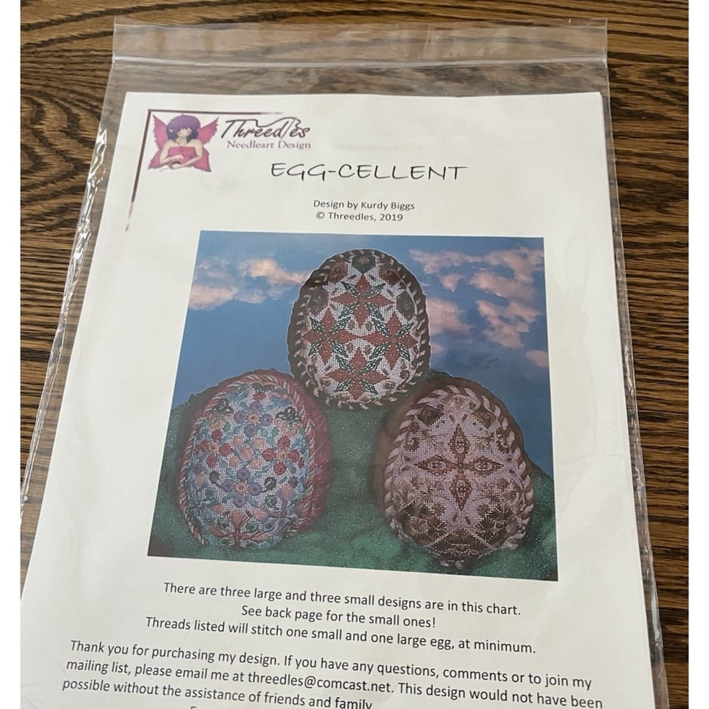 Threedles Egg-Cellent Trudy Biggs 2019 Kit Beads Threads Needs Pg 5-6